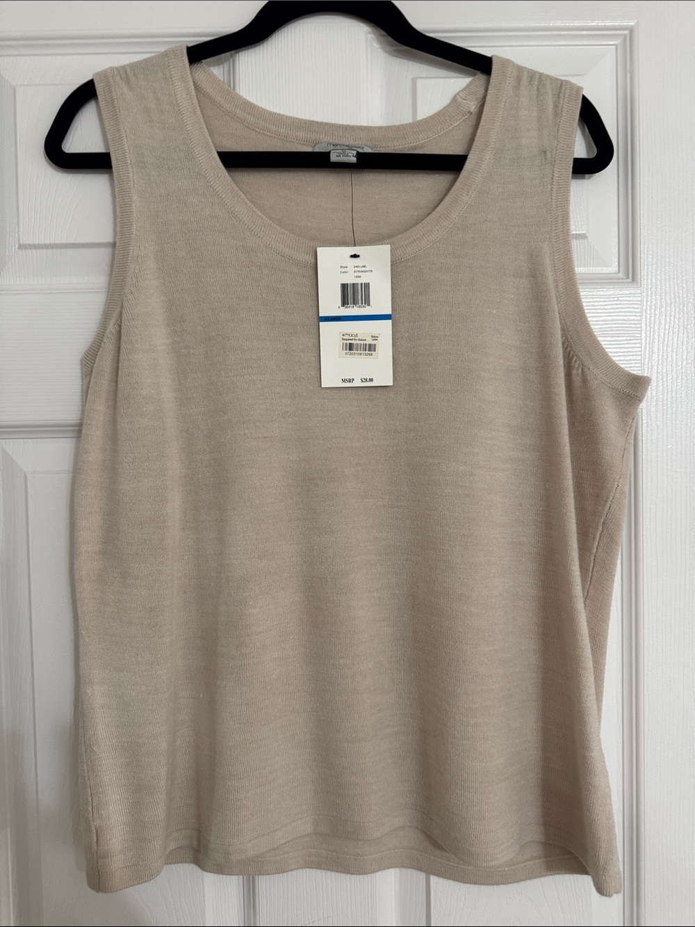 Mercer Street Studio Light Beige Knit Tank Top